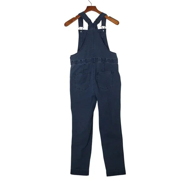 Duluth Trading Co Women's Denim Overalls Drawstring Waist Size S Cottagecore - Picture 4 of 7